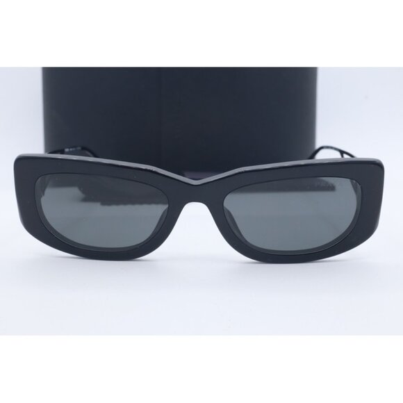 Prada SPR 14Y 1AB-5S0 Cat Eye Black Sunglasses Gray Lenses 55mm main image 4